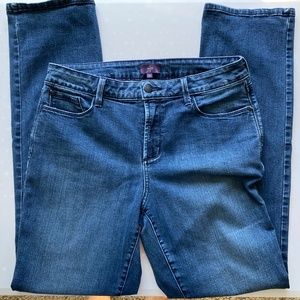 NYDJ Marilyn Straight Leg Blue Jeans Size 12